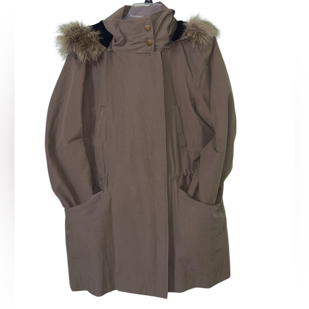 Loft Utility jacket with faux fur trim. Size large. GUC 
Features detachable - Picture 4 of 9